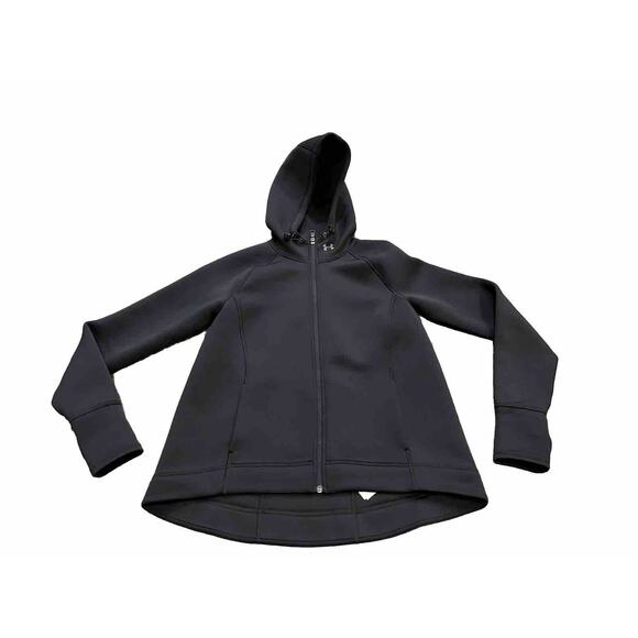 Under Armour Womens Black Loose Full Zip Fleece Hoodie Size S SMALL - Picture 1 of 11
